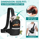 Crossbody Hands Free Dog Leash Bag