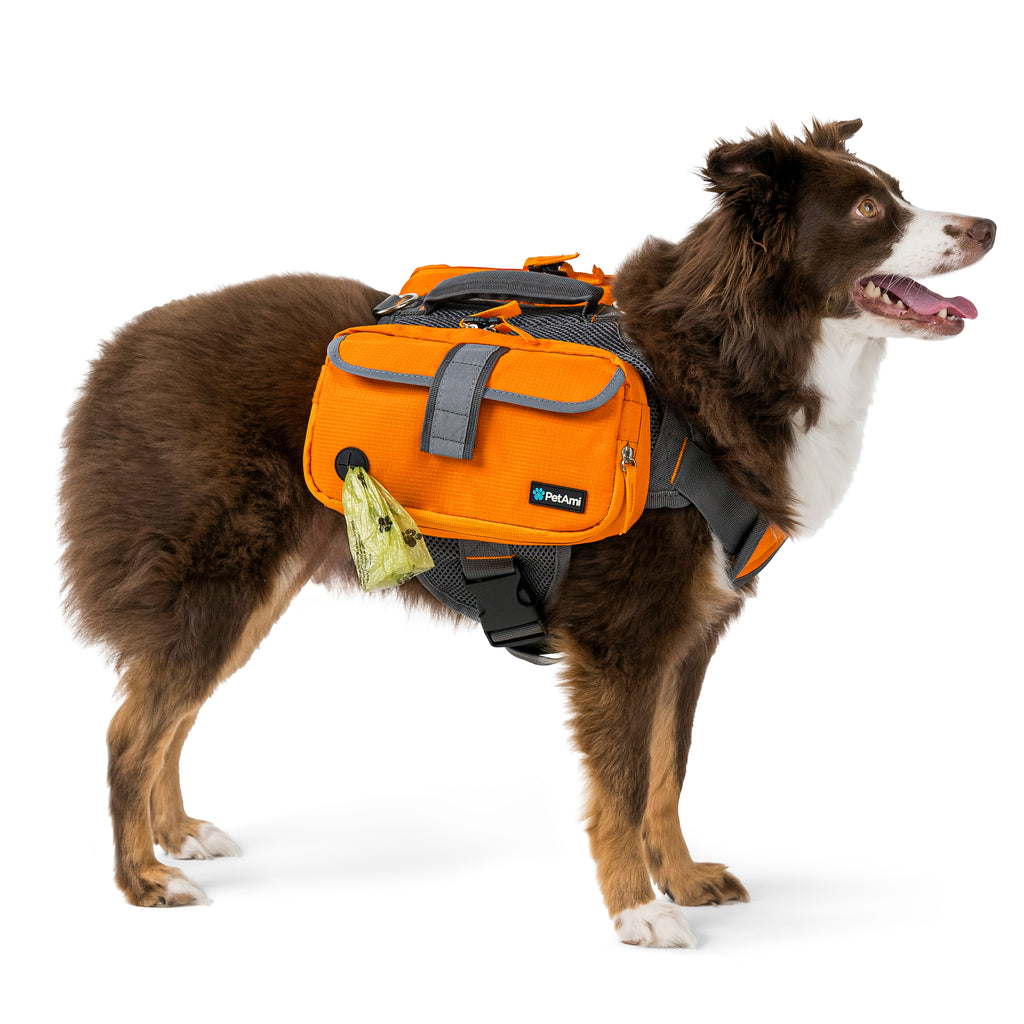 best dog backpack harness for hiking dogs The rear leash attachment point and padded handle provide ultimate support and control on even the most difficult terrain Deluxe Dog Harness Saddle Bag
