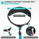 Padded Hands Free Dog Leash Belt - Dual Dog