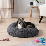 Fluffy Calming Donut Pet Bed