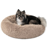 Fluffy Calming Donut Pet Bed