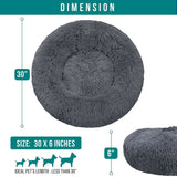 Fluffy Calming Donut Pet Bed