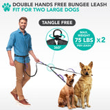 Padded Hands Free Dog Leash Belt - Dual Dog