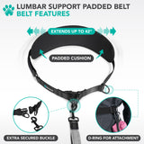Padded Hands Free Dog Leash Belt - Dual Dog