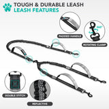 Padded Hands Free Dog Leash Belt - Dual Dog