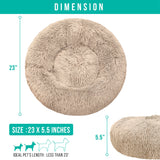 Fluffy Calming Donut Pet Bed