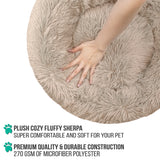 Fluffy Calming Donut Pet Bed