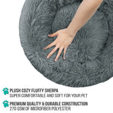 Fluffy Calming Donut Pet Bed