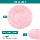 Fluffy Calming Donut Pet Bed