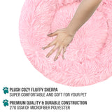 Fluffy Calming Donut Pet Bed