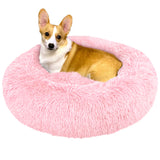 Fluffy Calming Donut Pet Bed