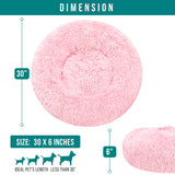 Fluffy Calming Donut Pet Bed