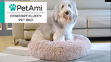 Fluffy Calming Donut Pet Bed