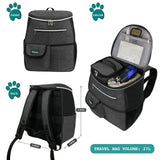 Deluxe Pet Travel Set Organizer Backpack