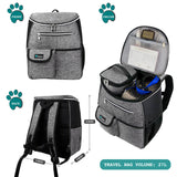 Deluxe Pet Travel Set Organizer Backpack