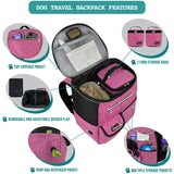 Deluxe Pet Travel Set Organizer Backpack