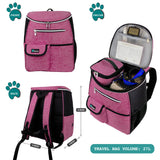 Deluxe Pet Travel Set Organizer Backpack
