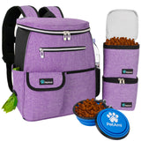 Deluxe Pet Travel Set Organizer Backpack