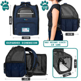 Expandable 3-Way Entry Pet Carrier Backpack