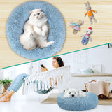 Fluffy Calming Donut Pet Bed