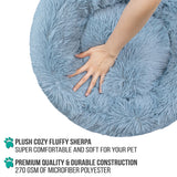 Fluffy Calming Donut Pet Bed