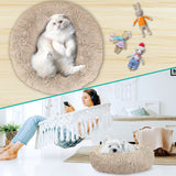 Fluffy Calming Donut Pet Bed
