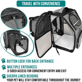 Expandable 3-Way Entry Pet Carrier Backpack