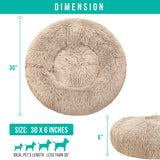 Fluffy Calming Donut Pet Bed