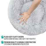 Fluffy Calming Donut Pet Bed
