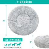 Fluffy Calming Donut Pet Bed