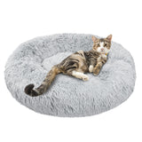 Fluffy Calming Donut Pet Bed