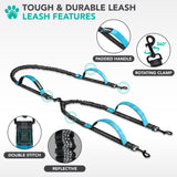 Padded Hands Free Dog Leash Belt - Dual Dog