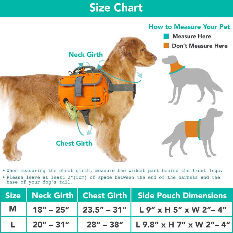 Deluxe Dog Harness Saddle Bag Backpack