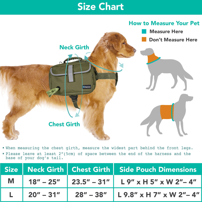 Deluxe Dog Harness Saddle Bag Backpack
