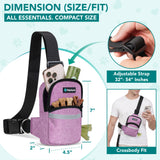 Crossbody Hands Free Dog Leash Bag