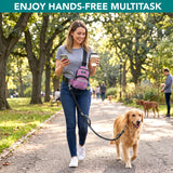 Crossbody Hands Free Dog Leash Bag