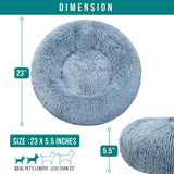 Fluffy Calming Donut Pet Bed