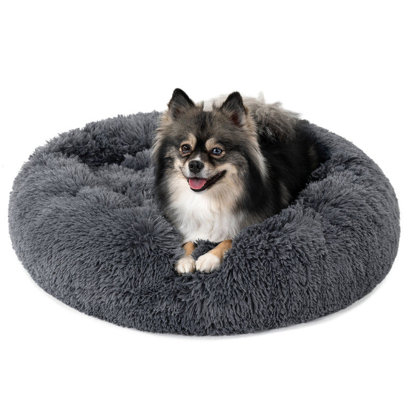 Fluffy Calming Donut Pet Bed