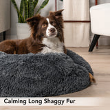 Fluffy Calming Donut Pet Bed