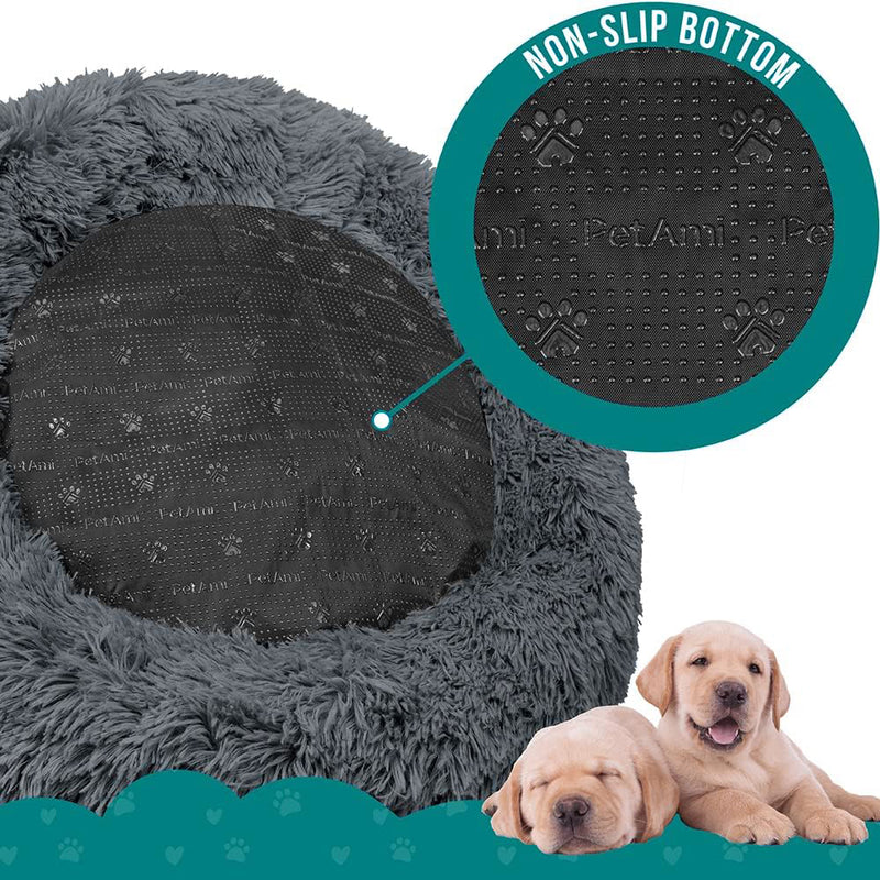Fluffy Calming Donut Pet Bed