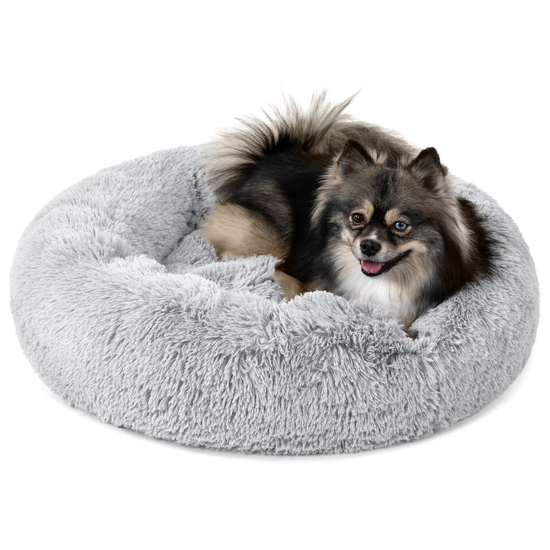 Fluffy Calming Donut Pet Bed