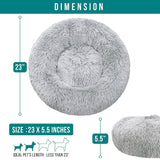 Fluffy Calming Donut Pet Bed