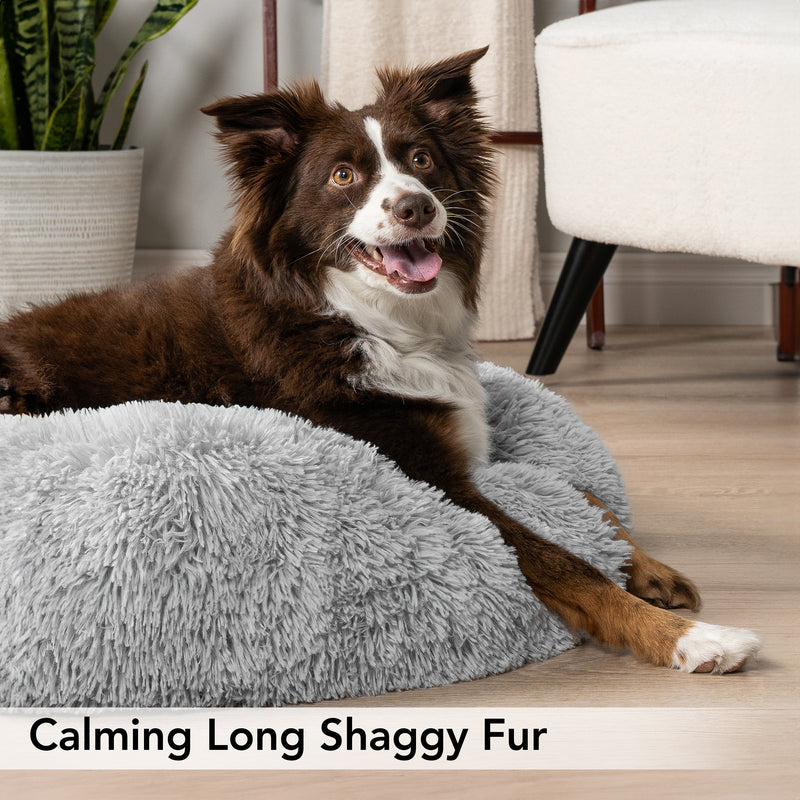 Fluffy Calming Donut Pet Bed