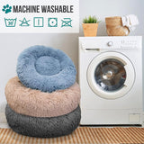 Fluffy Calming Donut Pet Bed