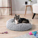 Fluffy Calming Donut Pet Bed