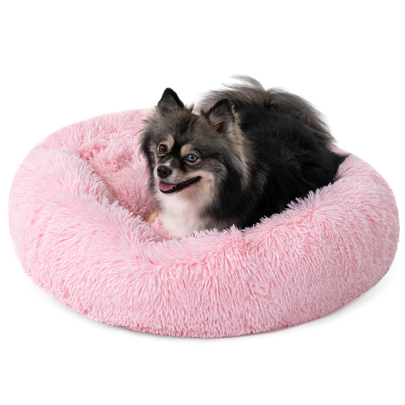 Fluffy Calming Donut Pet Bed