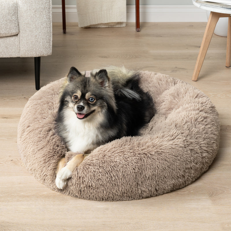 Fluffy Calming Donut Pet Bed