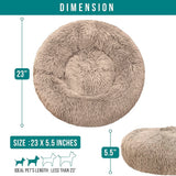 Fluffy Calming Donut Pet Bed