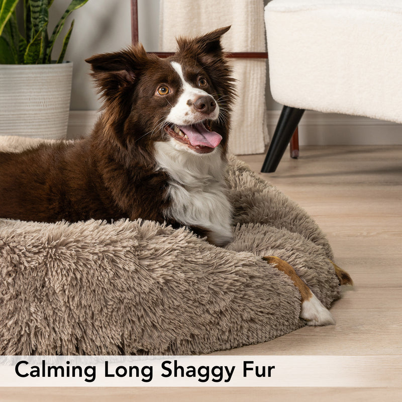 Fluffy Calming Donut Pet Bed