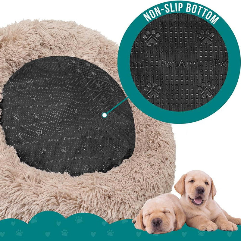 Fluffy Calming Donut Pet Bed